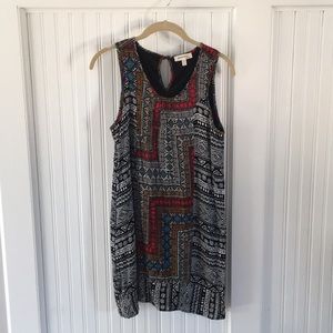 Tribal print shift dress